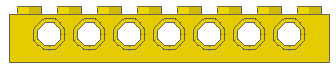 Technic Brick  1 x  8 with Holes