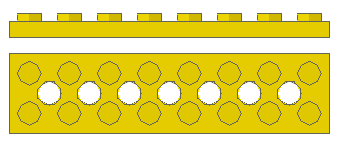 Technic Plate 2 x 8 with Holes