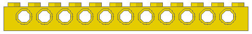 Technic Brick  1 x 12 with Holes